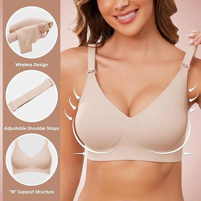 Viral Jelly Bra V-Neck Wireless Comfort & Lift
