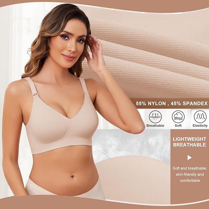 Viral Jelly Bra V-Neck Wireless Comfort & Lift