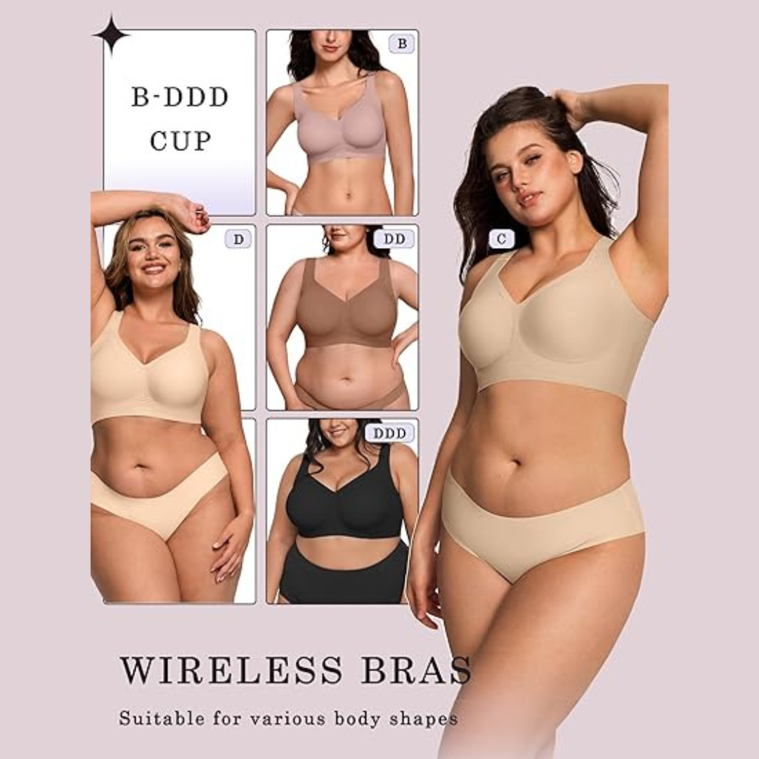 Jelly Bra V-Neck | Soft Push-Up & Wireless Comfort