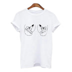 Casual TITTIES BOOBS BOOBIES Print Short Sleeve T-shirt Funny t shirts Women Leisure Streetwear tshirt Camisas Mujer