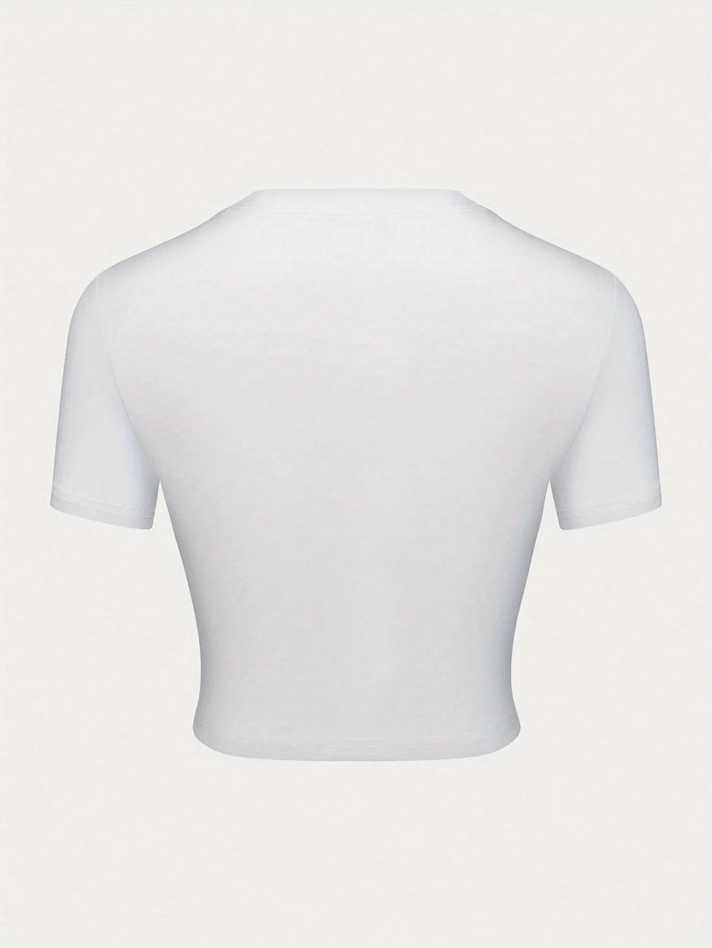 Sexy Y2K Short Sleeve Crop Top Letter Print Crew Neck T-shirt for Spring & Summer Women's Clothing Cropped