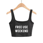 FREE USE WEEKEND Sexy Clothing for Women Cute Tanks Fashion Girl Lovely Slim Top Camis Sleeveless Double Layer Good Quality Tops