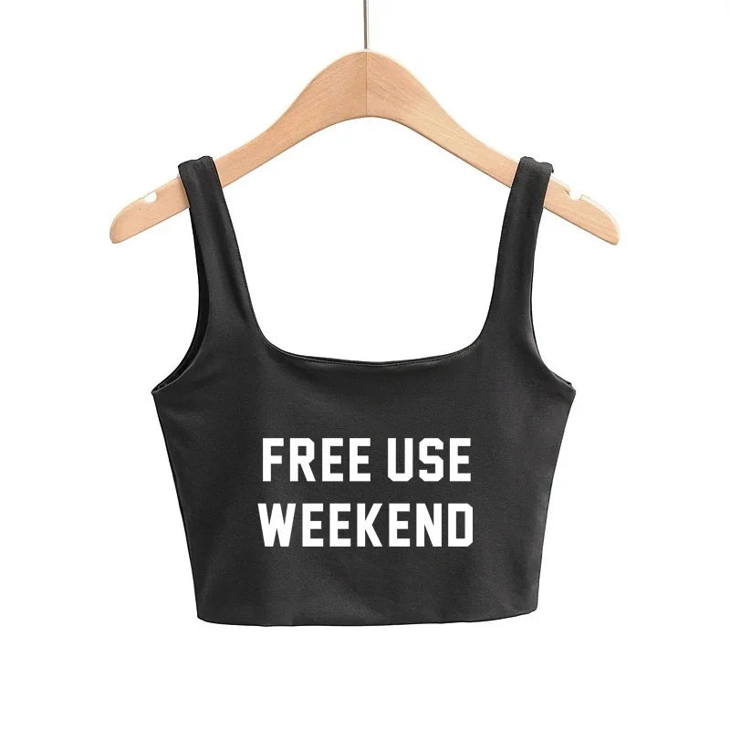 FREE USE WEEKEND Sexy Clothing for Women Cute Tanks Fashion Girl Lovely Slim Top Camis Sleeveless Double Layer Good Quality Tops