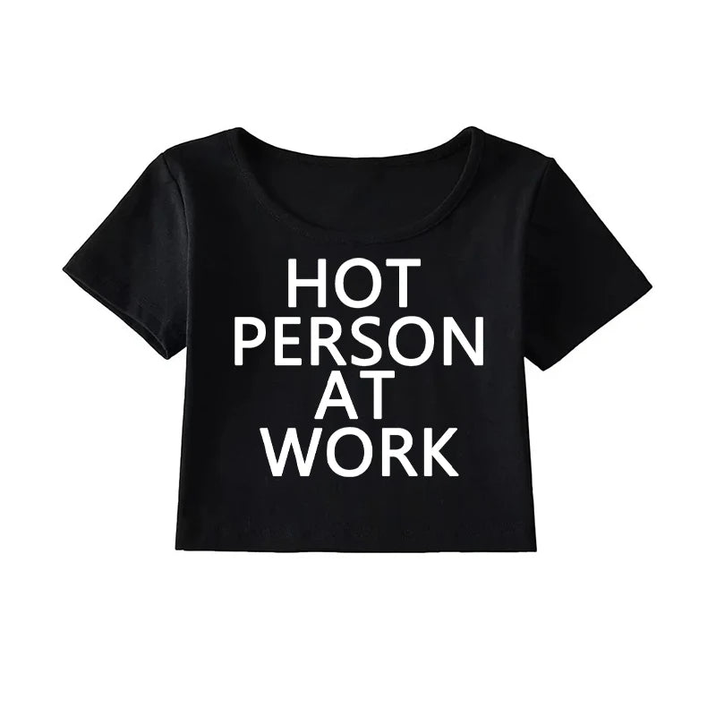 Y2K Clothes Letter Print 2000S Goth Kawaii Harajuku Fairy Grunge Short Top Women T-shirt Summer Fashion Baby Tee E-girl Crop Top