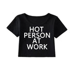 Y2K Clothes Letter Print 2000S Goth Kawaii Harajuku Fairy Grunge Short Top Women T-shirt Summer Fashion Baby Tee E-girl Crop Top