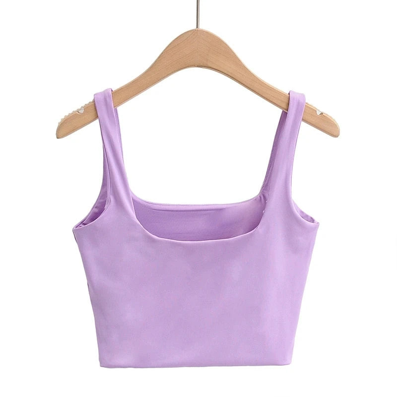 Days of Week Sexy Hot Pink Clothing for Women Girls Slim Top Camis Ladies Sleeveless Double Layer Tanks Good Quality Female Tops