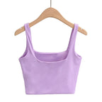 Days of Week Sexy Hot Pink Clothing for Women Girls Slim Top Camis Ladies Sleeveless Double Layer Tanks Good Quality Female Tops