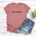 Dr Grace's I Had Potential Shirt Project Hail Mary Tshirt Jazz Hands Tee Unisex Short Sleeve Graphic Tees Tv Show Inspired Tops