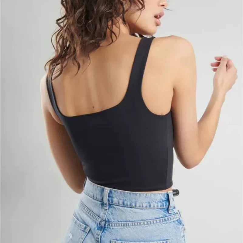 FREE USE WEEKEND Sexy Clothing for Women Cute Tanks Fashion Girl Lovely Slim Top Camis Sleeveless Double Layer Good Quality Tops