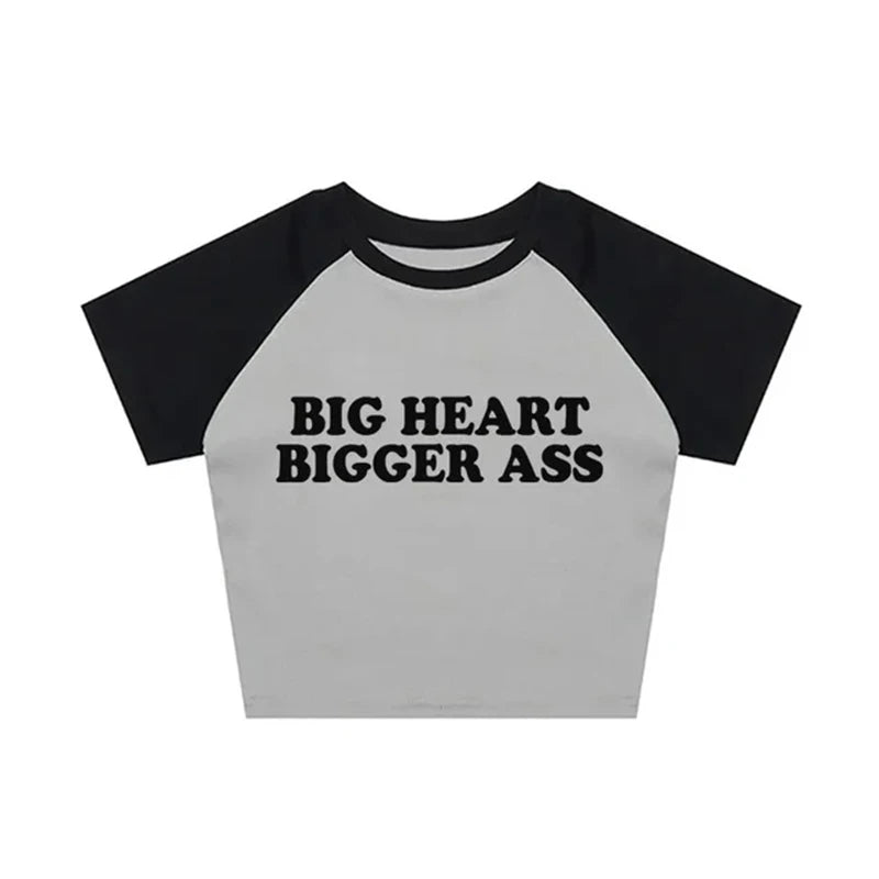 Y2k Goth Star girl print Baby Tee Vintage Street Women Grunge T-shirt Y2k Clothes Aesthetic 2000s top Cute Emo girl Slim Crop