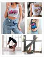 Bimbo in Training Design Sexy Slim Fit Crop Top Hotwife Humorous Fun Flirty Style Tank Tops Swinger Naughty Training Camisole