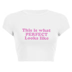 Personality Women's Clothing Fashion Summer Y2K Streetwear Casual Vintage Sexy Letter T-shirt Short Sleeved Crop Top Baby Tees