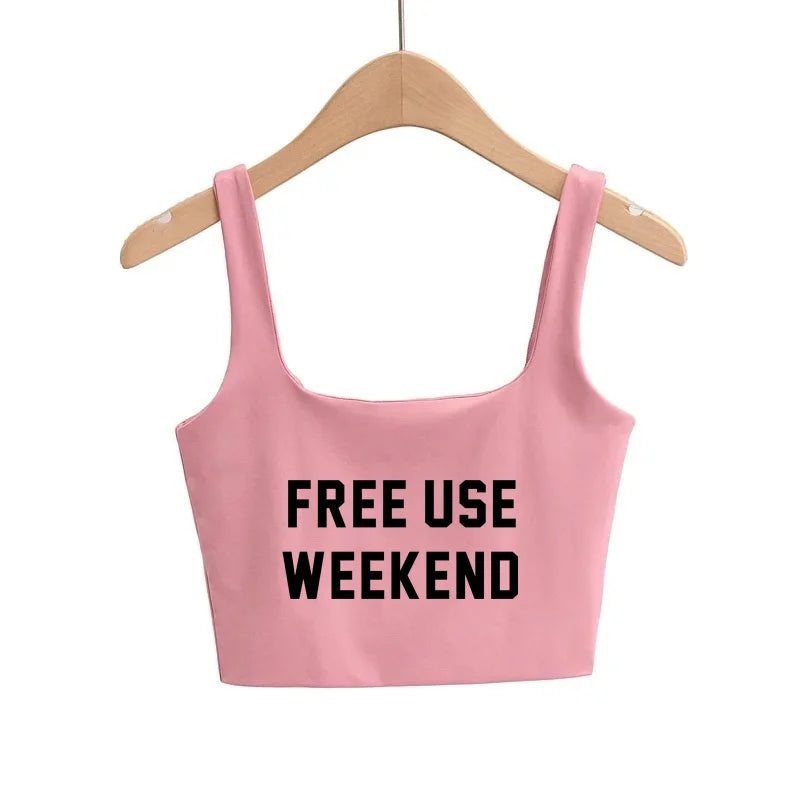 FREE USE WEEKEND Sexy Clothing for Women Cute Tanks Fashion Girl Lovely Slim Top Camis Sleeveless Double Layer Good Quality Tops