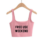 FREE USE WEEKEND Sexy Clothing for Women Cute Tanks Fashion Girl Lovely Slim Top Camis Sleeveless Double Layer Good Quality Tops