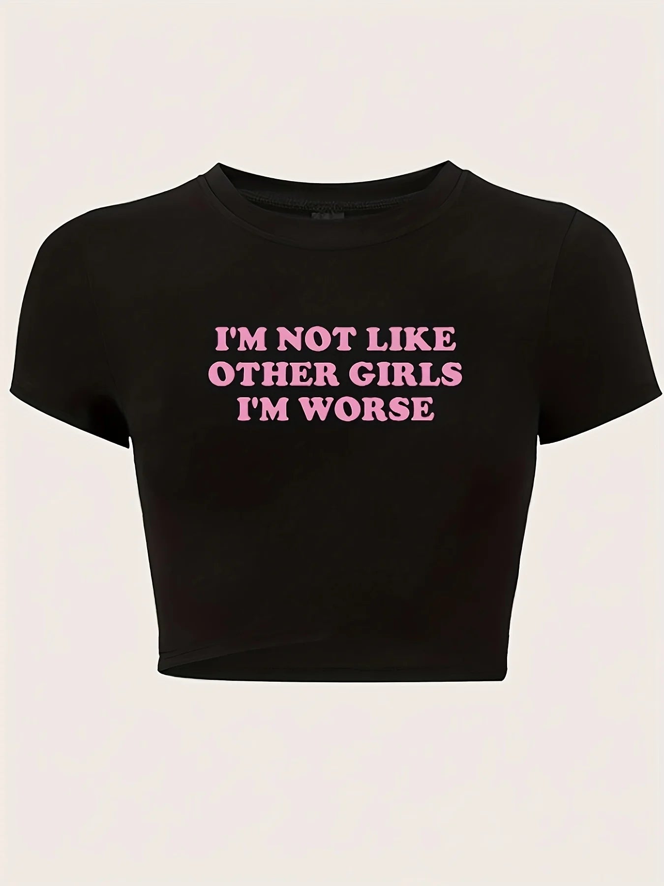 Spring & Summer Women's Clothing Letter Print Crew Neck T-shirt Short Sleeve Top for Aesthetic Clothes Harajuku Streetwear