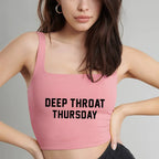 Days of Week Sexy Hot Pink Clothing for Women Girls Slim Top Camis Ladies Sleeveless Double Layer Tanks Good Quality Female Tops