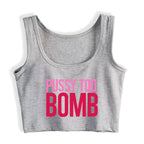 Pussy Too Design Cotton Sexy Slim Fit Crop Top Hotwife Humor Fun Flirting Style Tank Tops Swinger Naughty Camisole