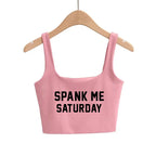Days of Week Sexy Hot Pink Clothing for Women Girls Slim Top Camis Ladies Sleeveless Double Layer Tanks Good Quality Female Tops