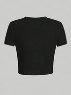 Spring & Summer Women's Clothing Letter Print Crew Neck T-shirt Short Sleeve Top for Aesthetic Clothes Harajuku Streetwear