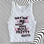 Female Clothing Women's Cropped Crop Tops for Women Tanks & Camis Grunge Clothes Y2k Top Aesthetic Women's Blouses Emo Harajuku