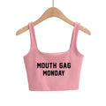 Days of Week Sexy Hot Pink Clothing for Women Girls Slim Top Camis Ladies Sleeveless Double Layer Tanks Good Quality Female Tops
