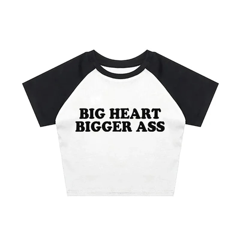 Y2k Goth Star girl print Baby Tee Vintage Street Women Grunge T-shirt Y2k Clothes Aesthetic 2000s top Cute Emo girl Slim Crop