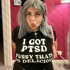 Aesthetic Cute Streetwear Emo Girls Crop Tops Vintage Women's Letter Print Grunge T-shirt Y2k Clothes Punk Sexy Slim Baby Tee