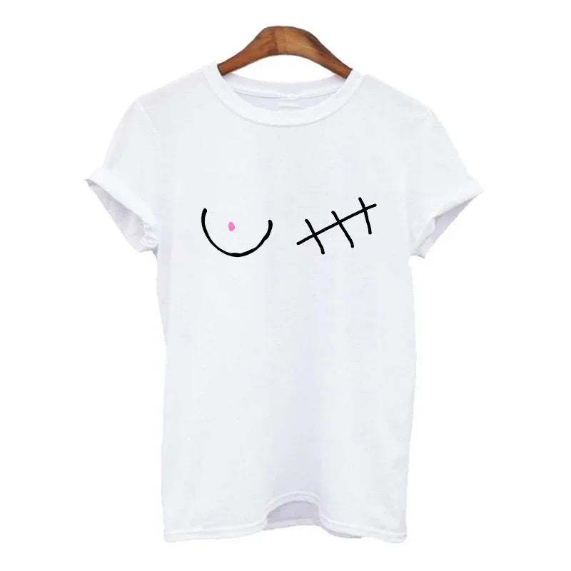 Casual TITTIES BOOBS BOOBIES Print Short Sleeve T-shirt Funny t shirts Women Leisure Streetwear tshirt Camisas Mujer