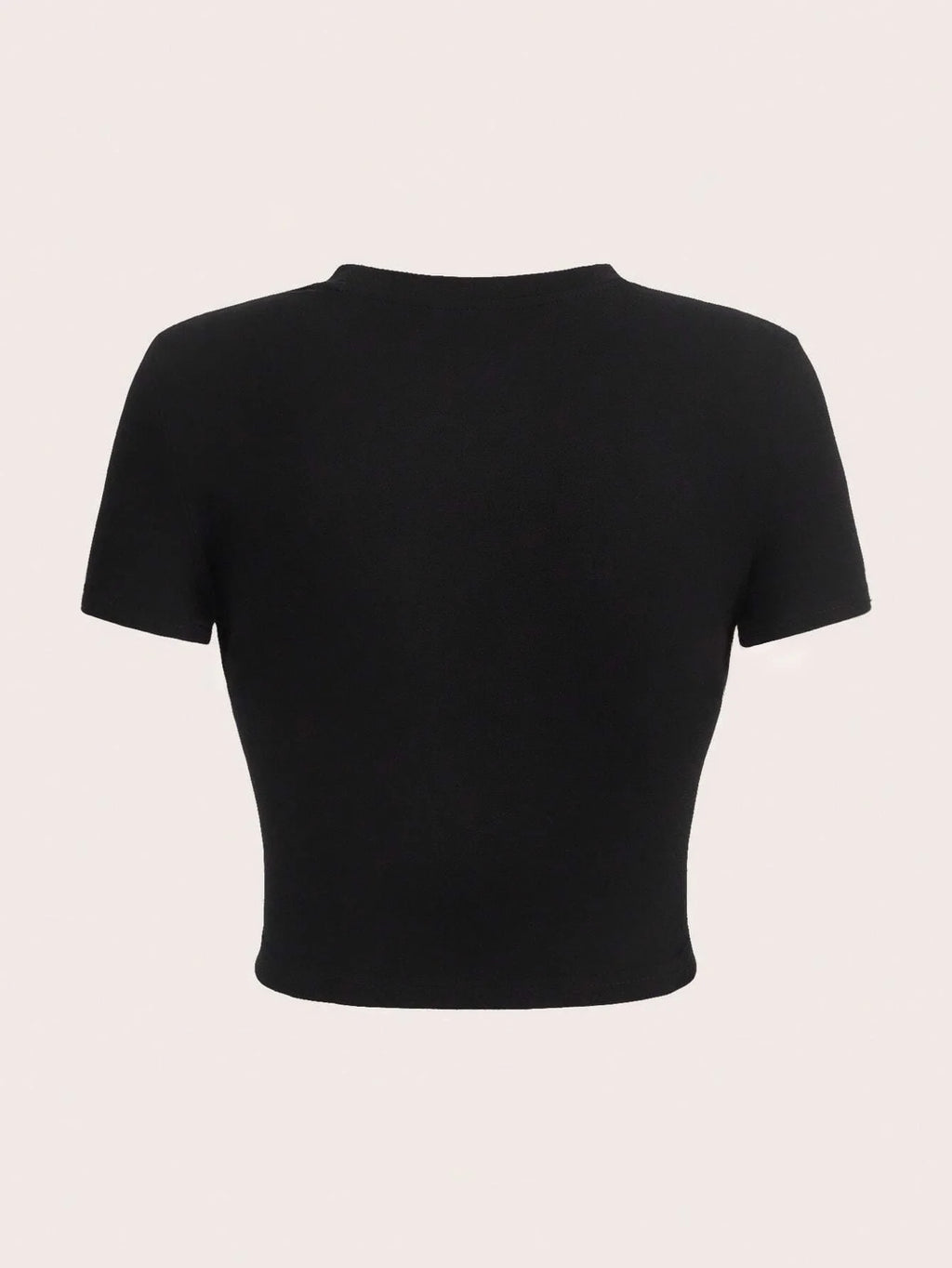 Sexy Y2K Short Sleeve Crop Top Letter Print Crew Neck T-shirt for Spring & Summer Women's Clothing Cropped