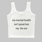 Letter Print Y2k Style Crop Tops Sleeveless Harajuku Streetwear Summer Women Aesthetic Tank Top 2000s Vintage Spaghetti Camisole