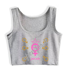 Just Ask Design Cotton Sexy Slim Fit Crop Top Hotwife Humor Fun Flirting Style Tank Top Swing Queen Naughty Training Camisole