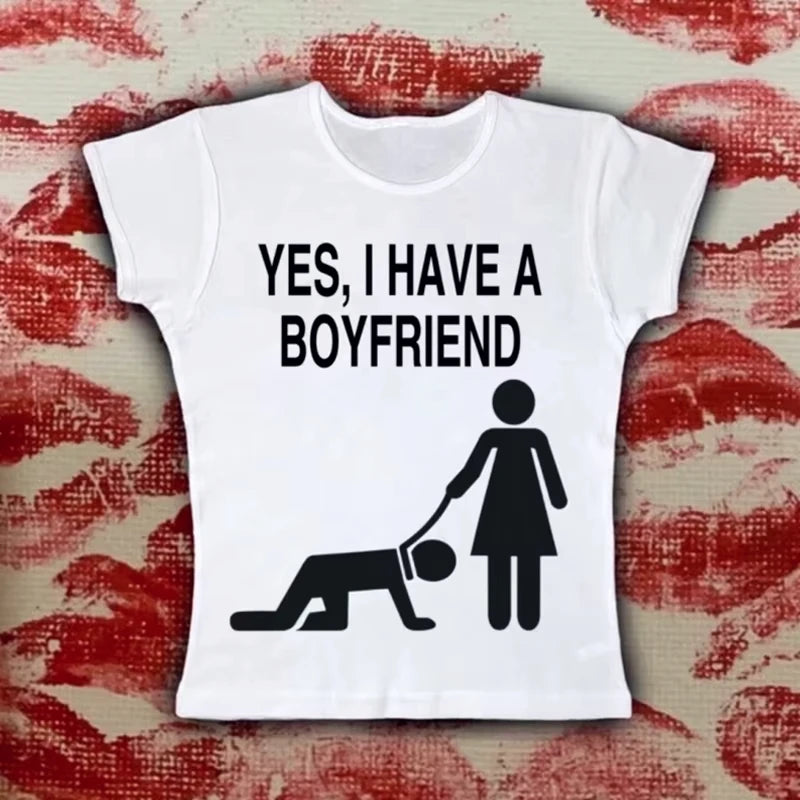 Y2k Top Gothic Punk White Crop Women's Street Apparel Letter Print Cute Grunge T-shirt Vintage Emo Girls' Sexy Baby T-shirt Punk