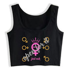 Just Ask Design Cotton Sexy Slim Fit Crop Top Hotwife Humor Fun Flirting Style Tank Top Swing Queen Naughty Training Camisole