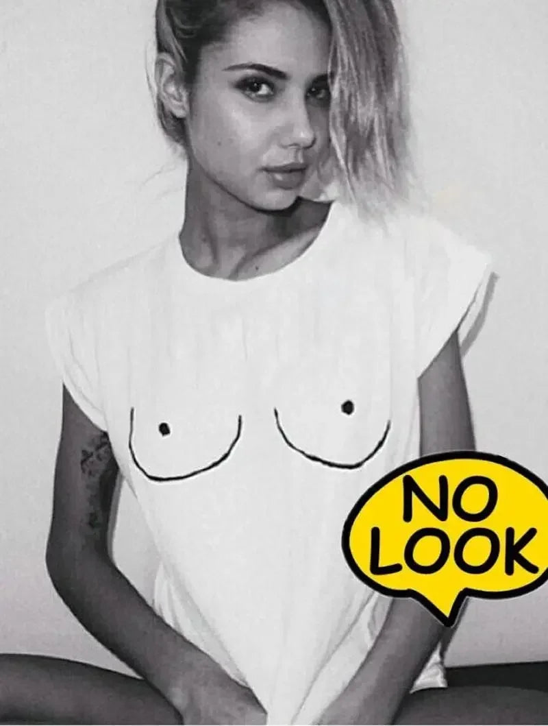 Casual TITTIES BOOBS BOOBIES Print Short Sleeve T-shirt Funny t shirts Women Leisure Streetwear tshirt Camisas Mujer