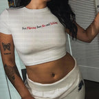Wild Short Sleeve t-shirt Women American Vintage Spice Girls Slim Short Tops Female Y2K Clothes Star Tops Women Tshirt Harajuku