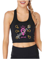 Just Ask Design Cotton Sexy Slim Fit Crop Top Hotwife Humor Fun Flirting Style Tank Top Swing Queen Naughty Training Camisole