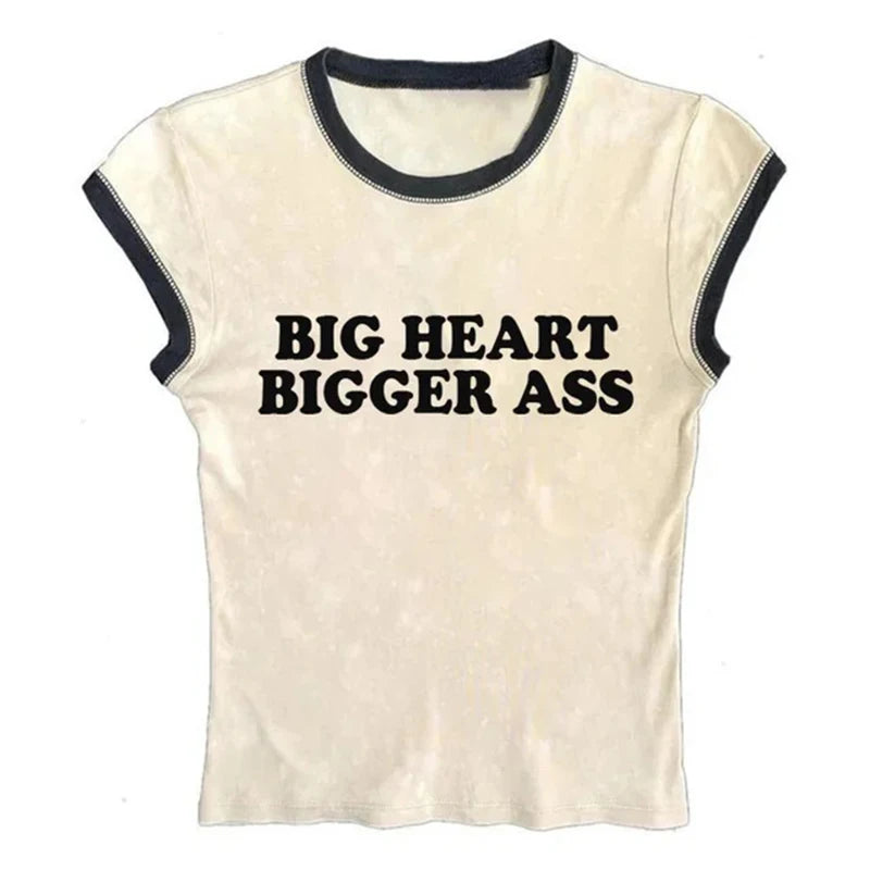 Y2k Goth Star girl print Baby Tee Vintage Street Women Grunge T-shirt Y2k Clothes Aesthetic 2000s top Cute Emo girl Slim Crop