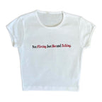 Wild Short Sleeve t-shirt Women American Vintage Spice Girls Slim Short Tops Female Y2K Clothes Star Tops Women Tshirt Harajuku