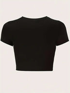 Fashion Cropped Letter Print Crop Top Slim T Shirt Y2K Short Sleeve T-Shirt Spring Summer Women's Clothing Sexy Shirt