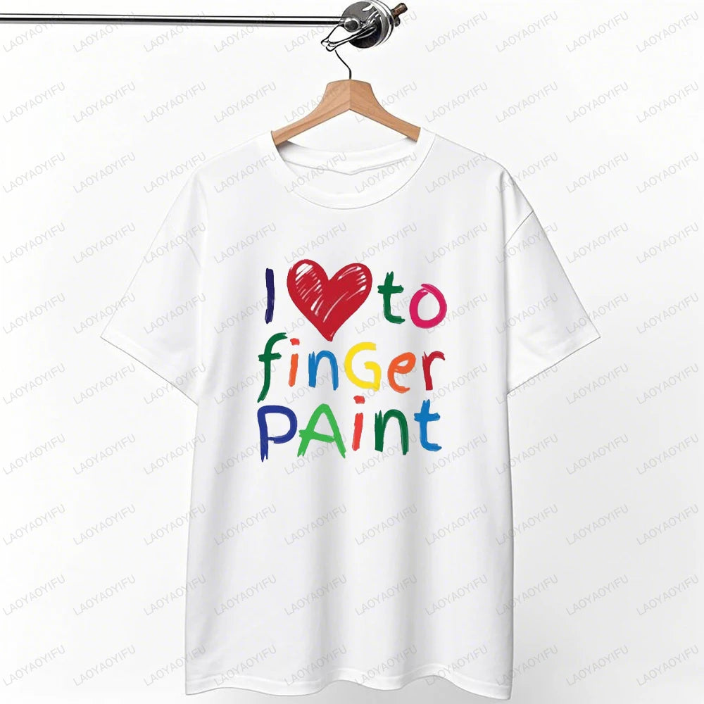 I Love To Finger Paint I'm Paint Humor Graphic T Shirts Funny Couples Matching Valentine T-shirt Rude  Tops Camisetas