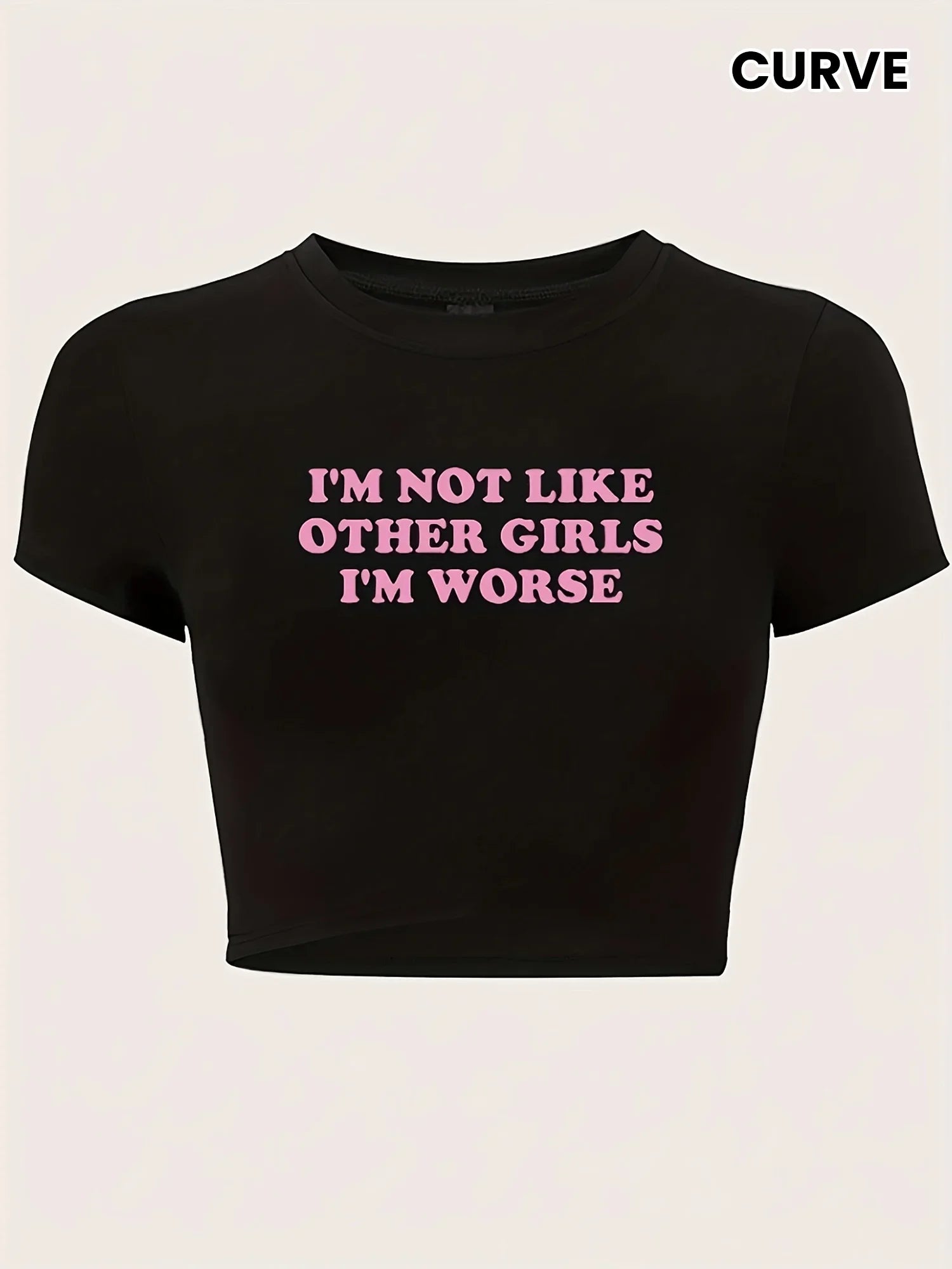 Spring & Summer Women's Clothing Letter Print Crew Neck T-shirt Short Sleeve Top for Aesthetic Clothes Harajuku Streetwear