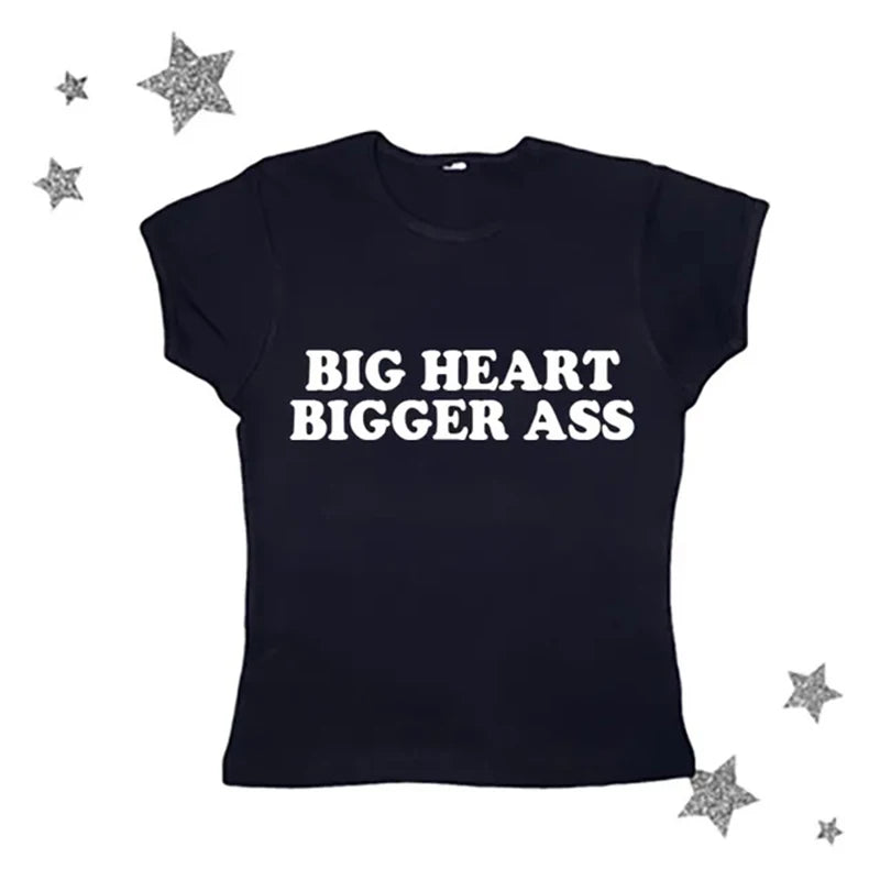 Y2k Goth Star girl print Baby Tee Vintage Street Women Grunge T-shirt Y2k Clothes Aesthetic 2000s top Cute Emo girl Slim Crop