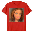 Funny Disgusting Doll Face Meme T-shirt for Men Women T Shirts Short Sleeve Tops  Casual Shirts for Women