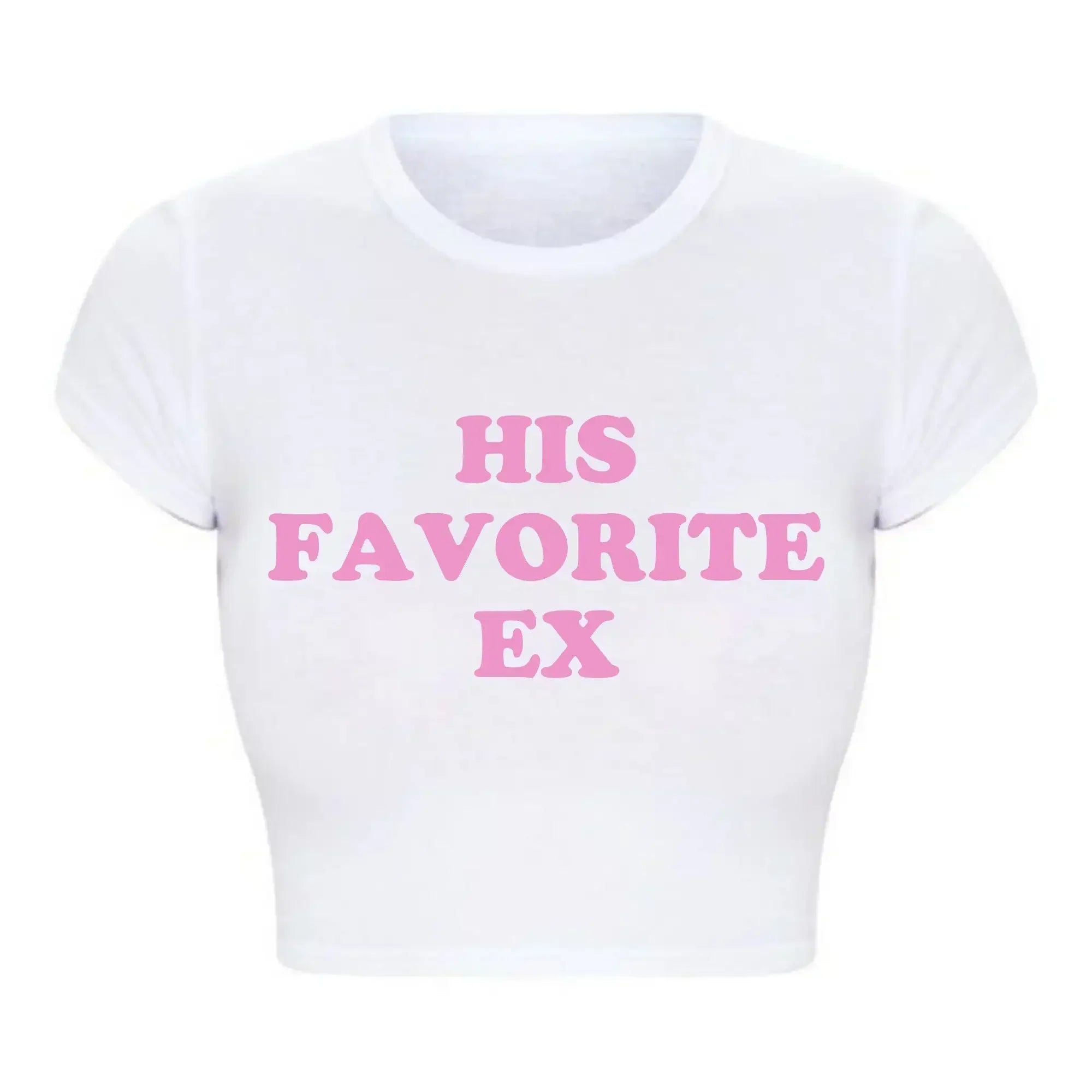 2000s Grunge Goth Clothes Y2k Summer Fashion Crop Top Funny His Favorite Ex Girlfriend Women T Shirt Harajuku Kawaii  Tee